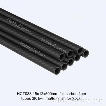 Tubo de fibra de carbono de tecido simples de sarja de boa venda
